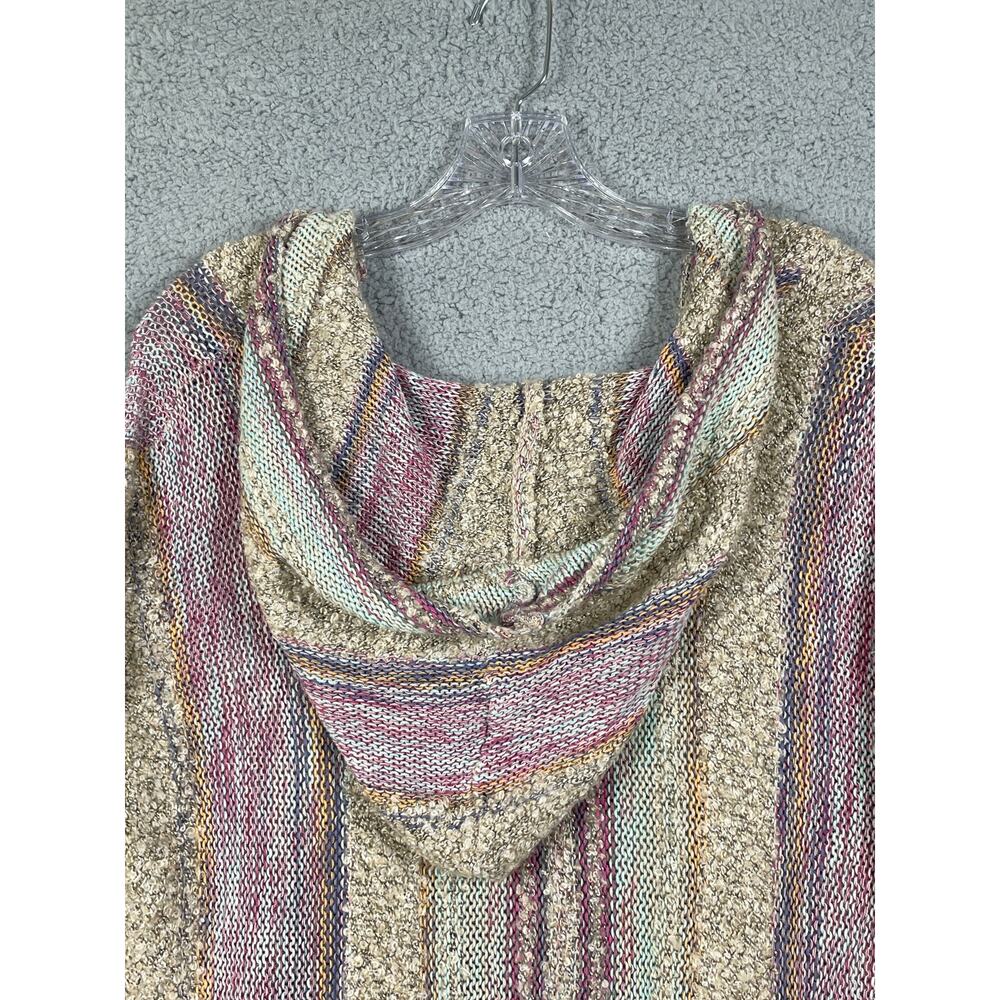 Billabong Womens Size M Pullover Boho Knit Sweater With Hood Beach - Picture 4 of 8